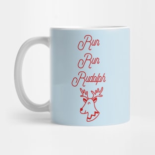 Run Run Rudolph Christmas Reindeer Mug